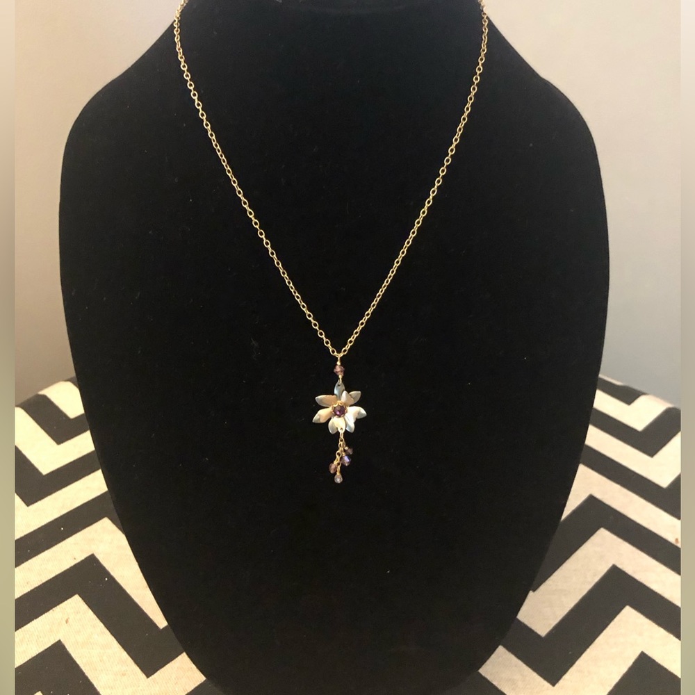 Holly Yashi floral pendant necklace